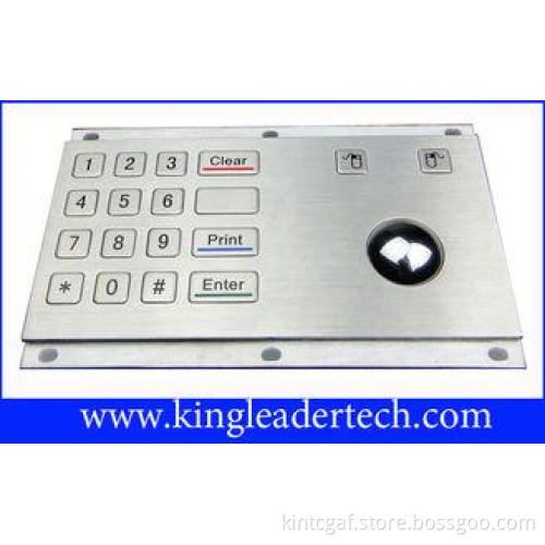16 flush keys ATM numeric Keypad with trackball MKP196-16F-